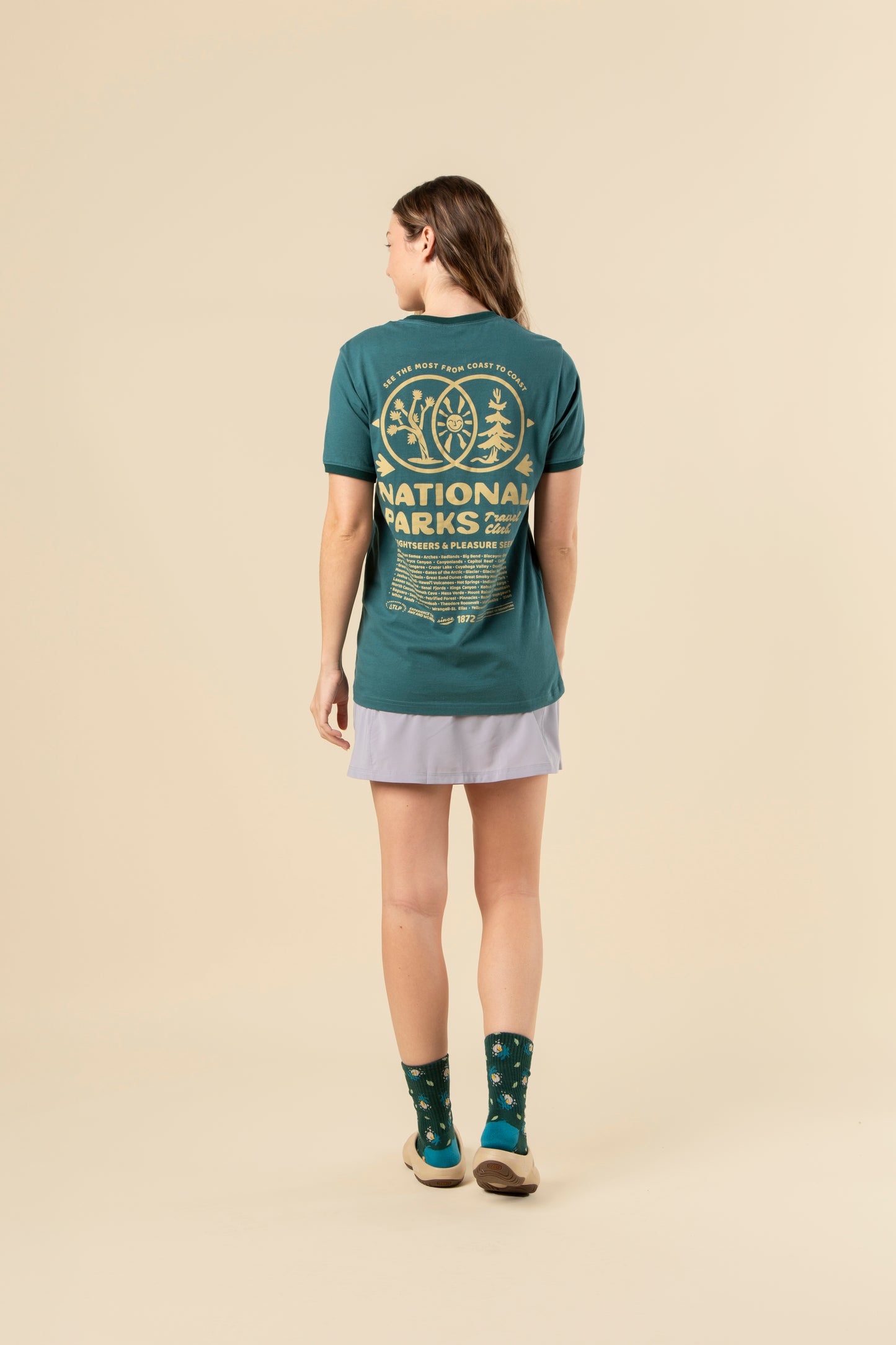 National Parks Coast-to-Coast Unisex Short Sleeve Ringer Tee w/ Pocket