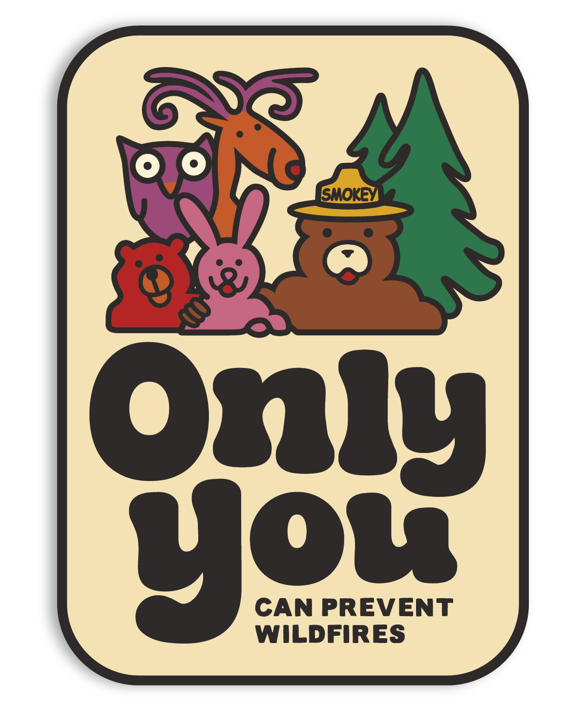 Only You Retro Sticker