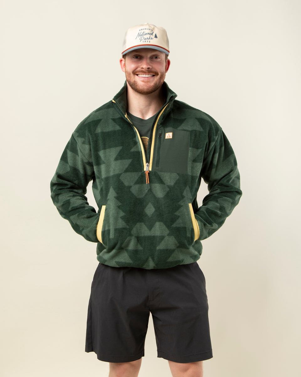 Ponderosa Pine Unisex Half Zip Fleece
