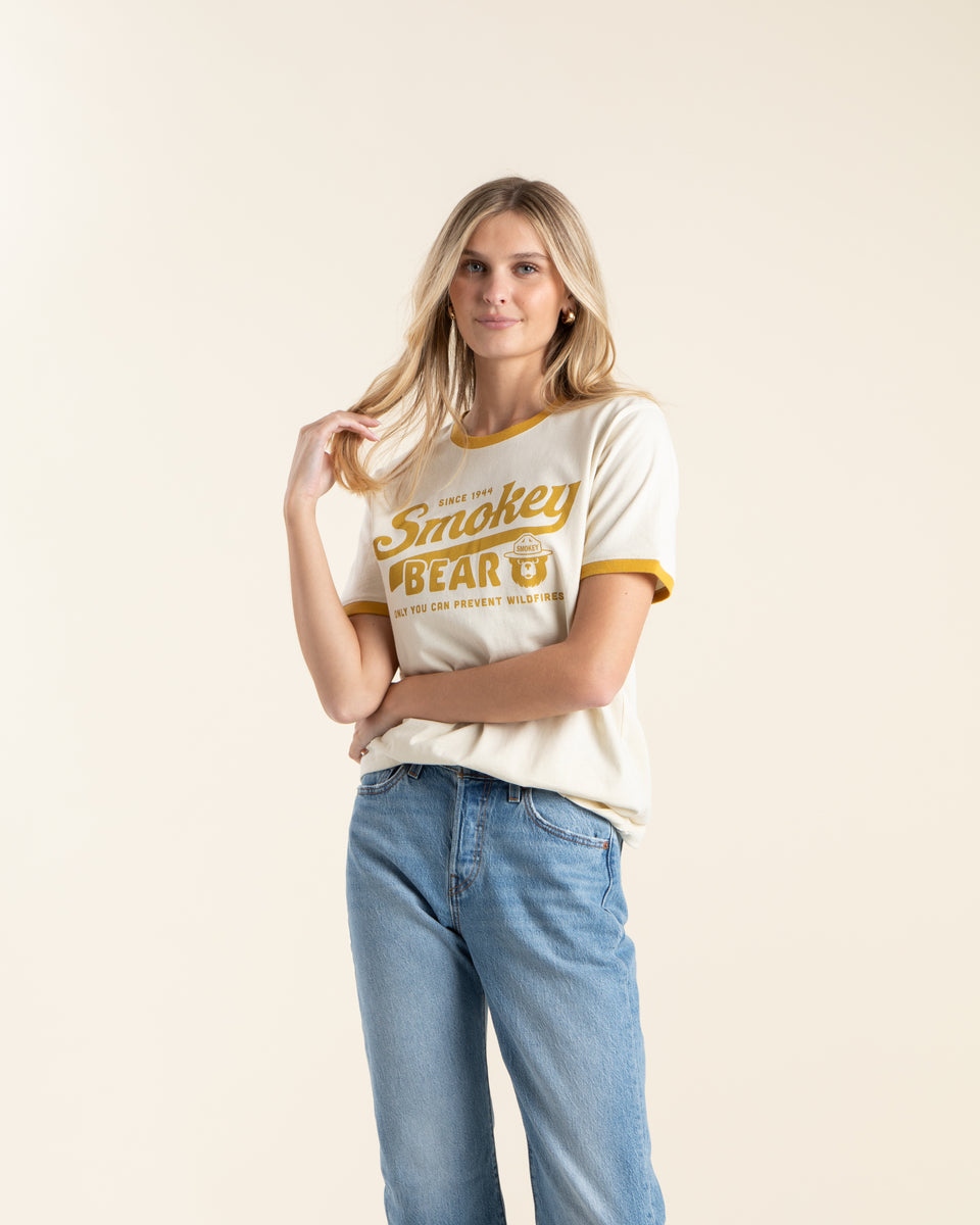 Smokey Script Unisex Short Sleeve Ringer Tee