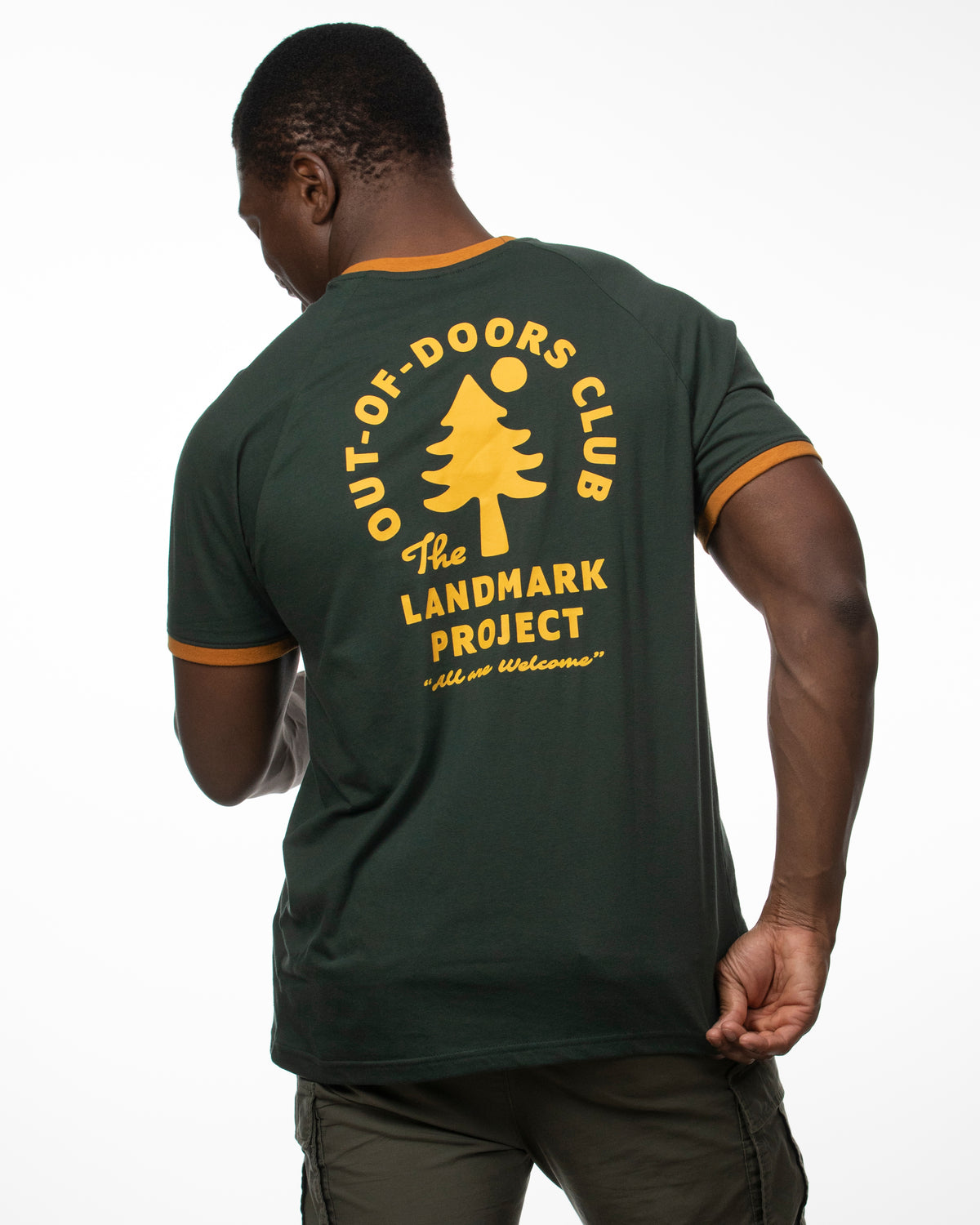 Out-of-Doors Club Unisex Short Sleeve Raglan Ringer Pocket Tee