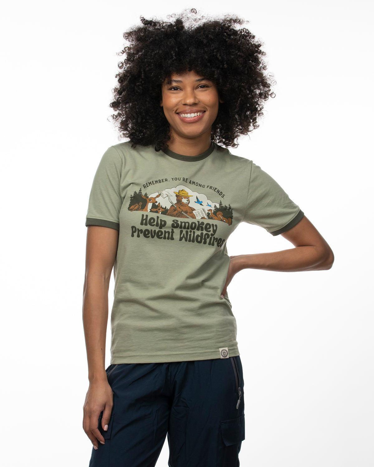 Smokey Among Friends Unisex Short Sleeve Ringer Tee
