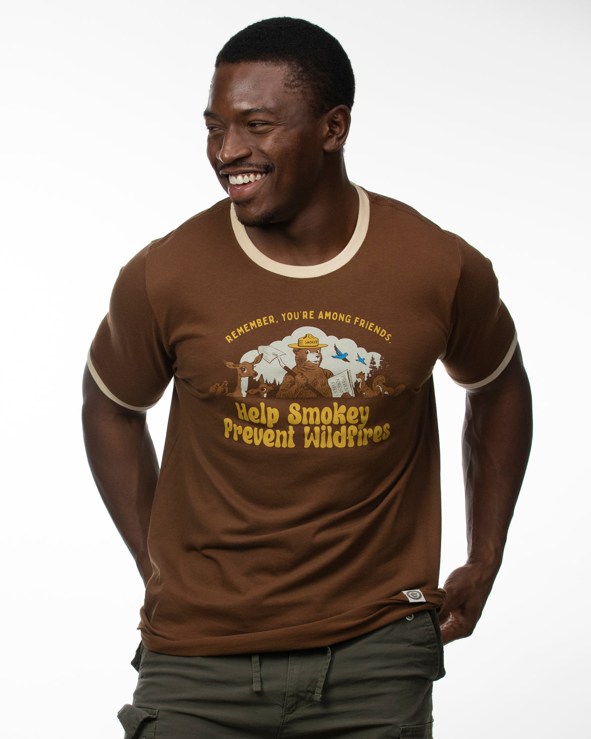 Smokey Among Friends Unisex Short Sleeve Ringer Tee