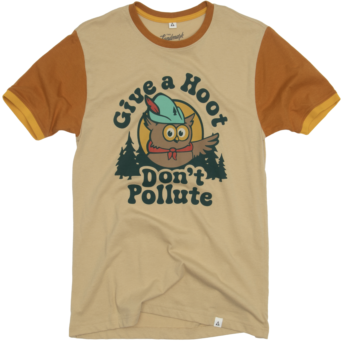 Give A Hoot Unisex Short Sleeve Colorblock Ringer Tee