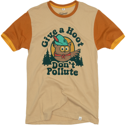 Give A Hoot Colorblock Ringer Tee