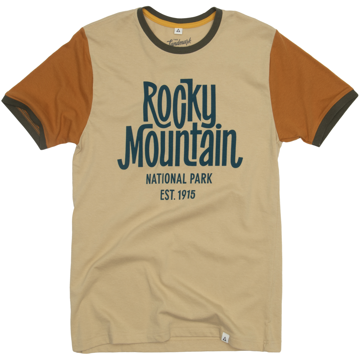 Rocky Mountain Type Unisex Short Sleeve Colorblock Ringer Tee