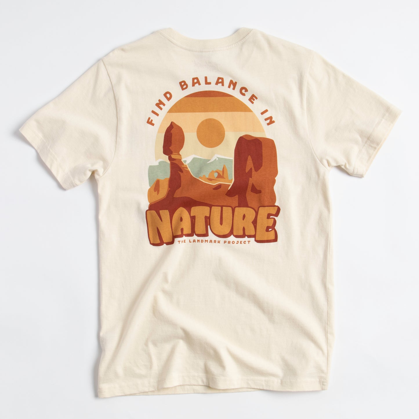 Find Balance in Nature Unisex Short Sleeve Tee w/ Pocket
