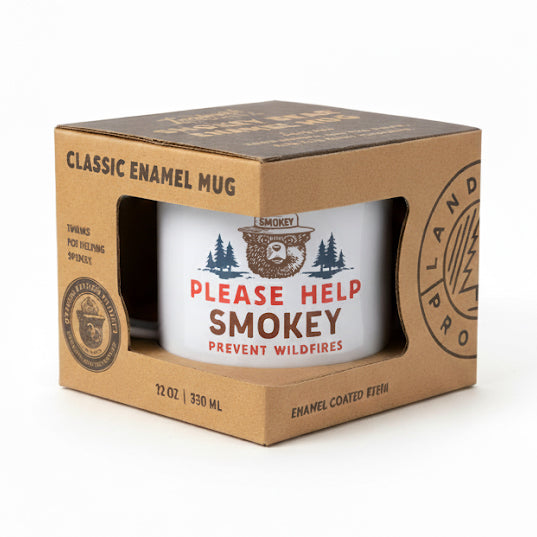 Smokey Bear Enamelware Mug