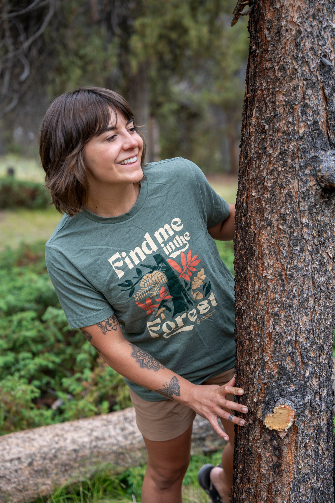 Find Me in the Forest Unisex Short Sleeve Tee