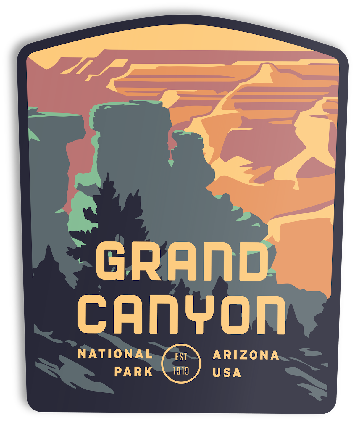 Grand Canyon National Park South Rim Sticker
