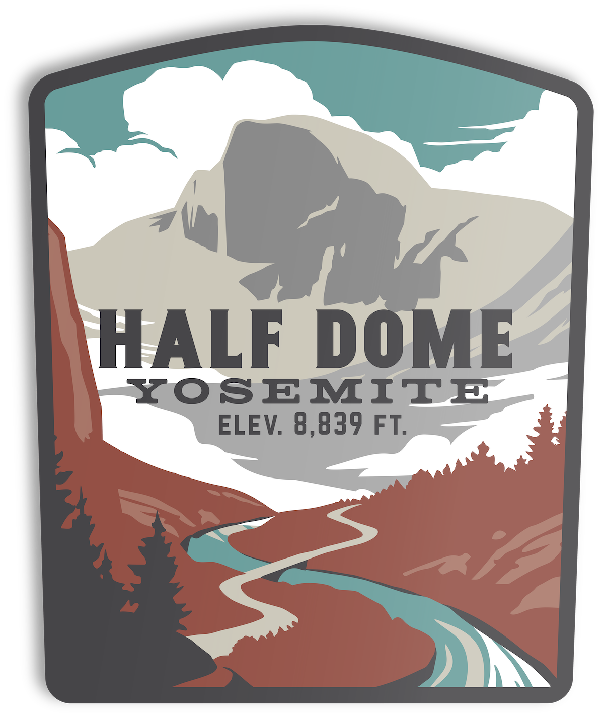Half Dome Sticker