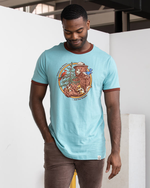 Smokey's Friends Ringer Unisex Short Sleeve Tee