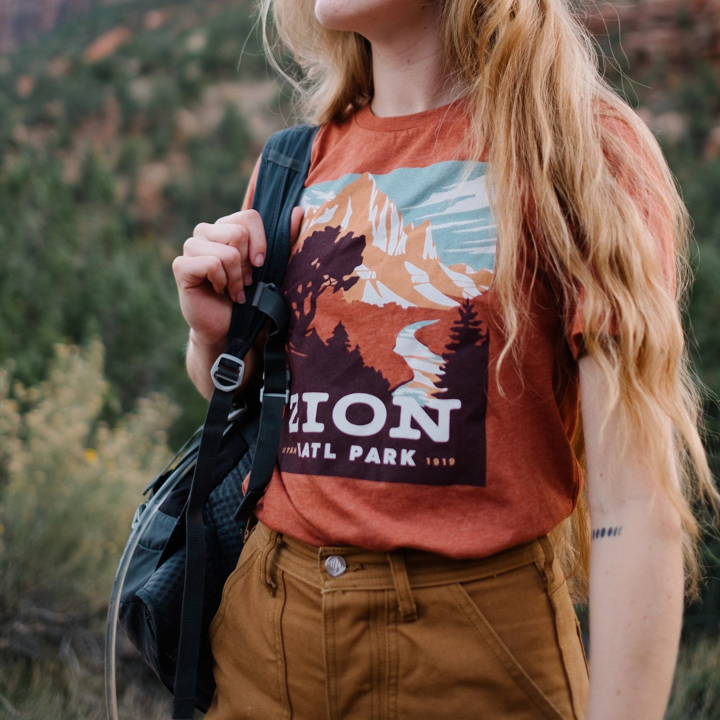 Zion National Park t-shirt in clay