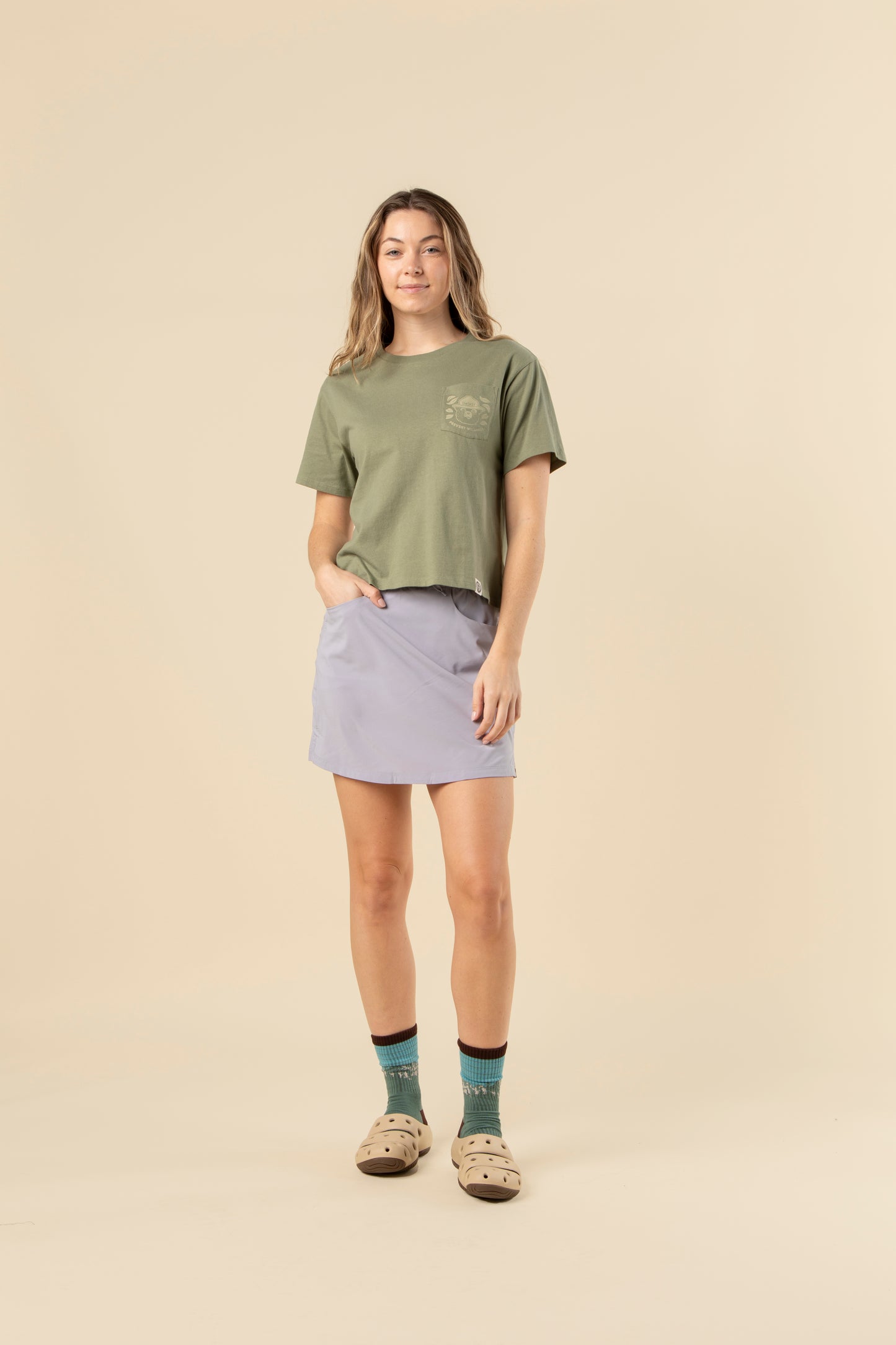 Keep Our Forests Green and Growing Women's Short Sleeve Boxy Tee w/ Pocket