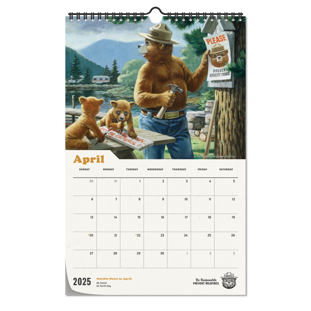 2025 Smokey Bear Calendar Landmark Wholesale