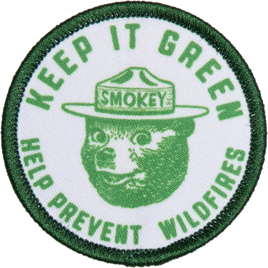 Keep it Green, Prevent Wildfires Embroidered Patch