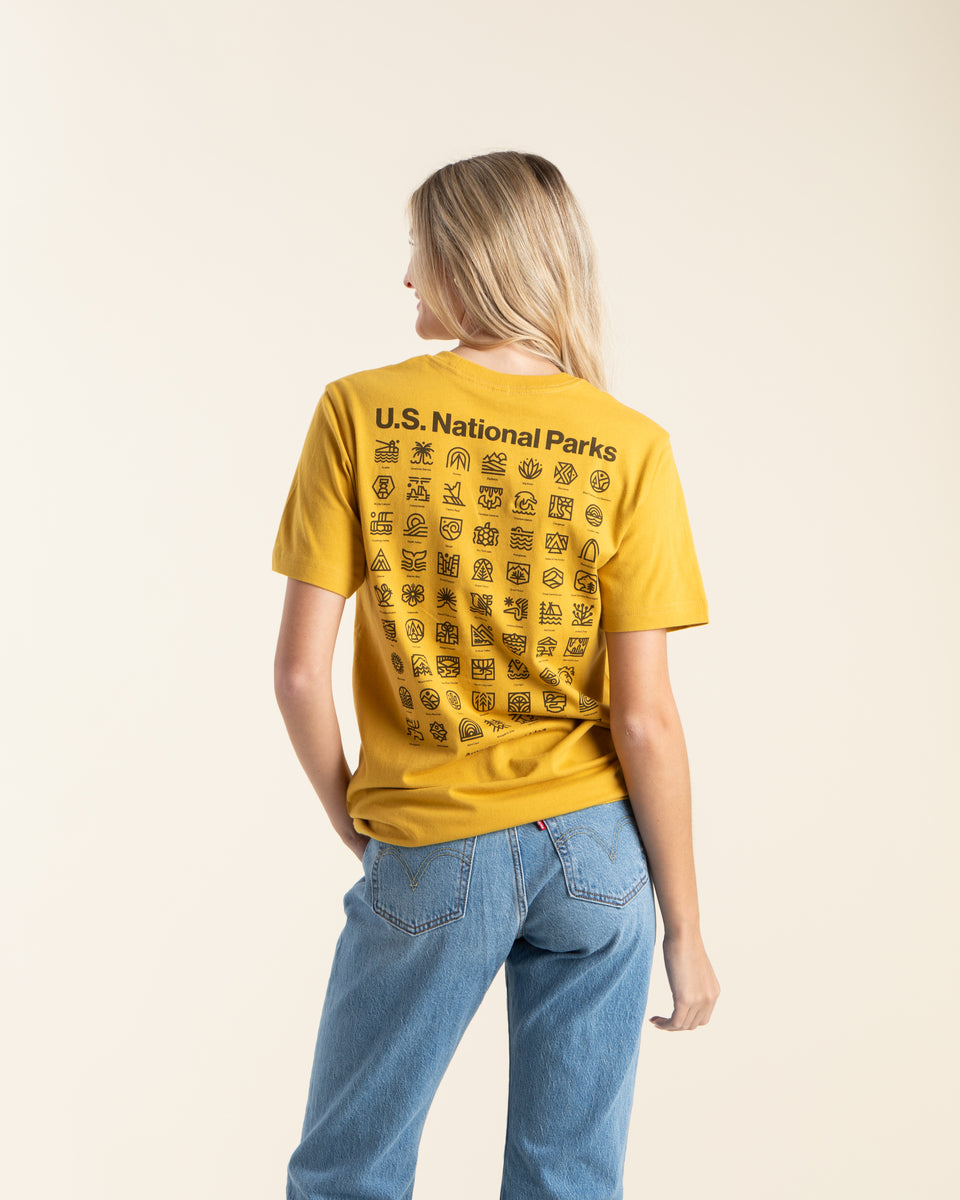 NEW U.S. National Parks Unisex Short Sleeve Tee w/ Pocket
