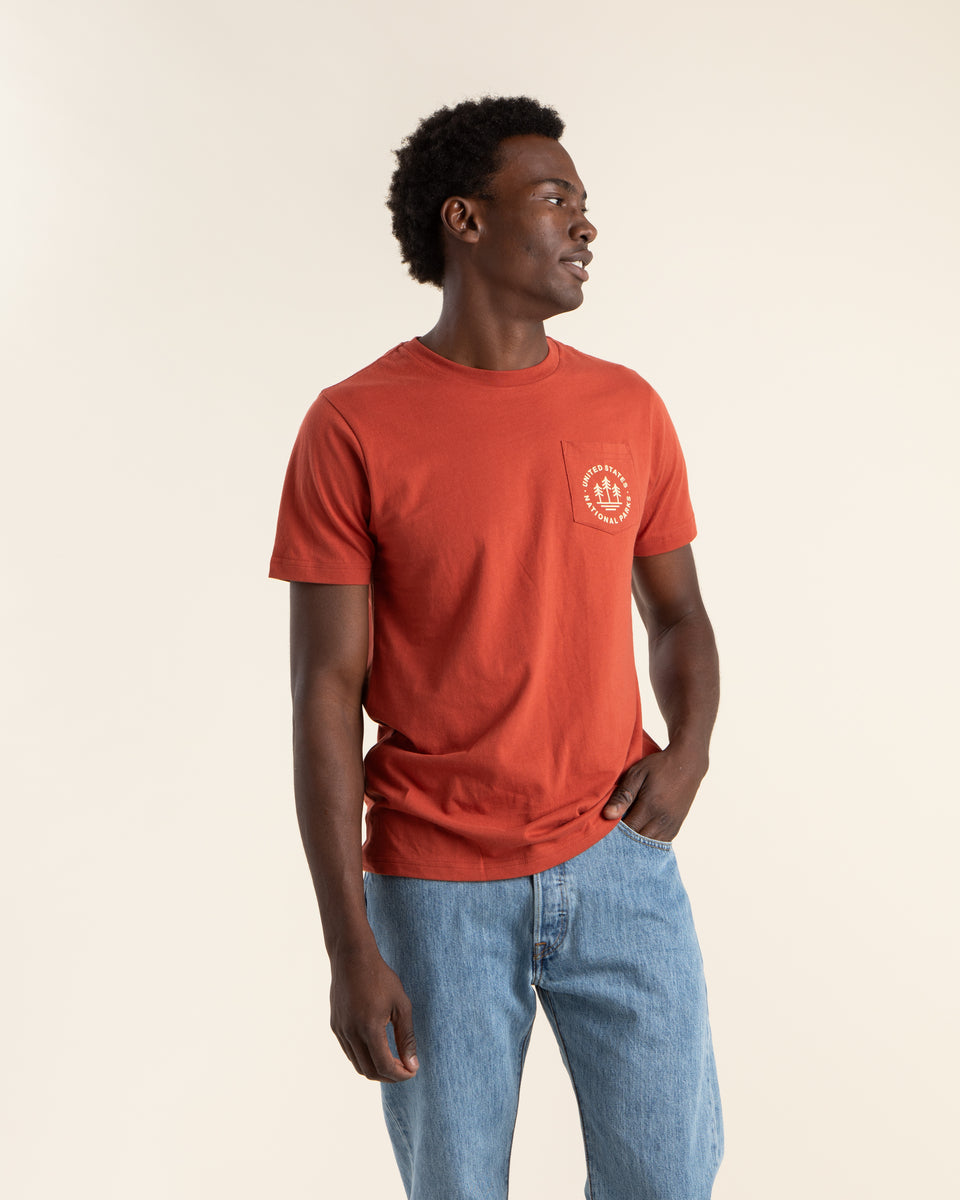 NEW U.S. National Parks Unisex Short Sleeve Tee w/ Pocket