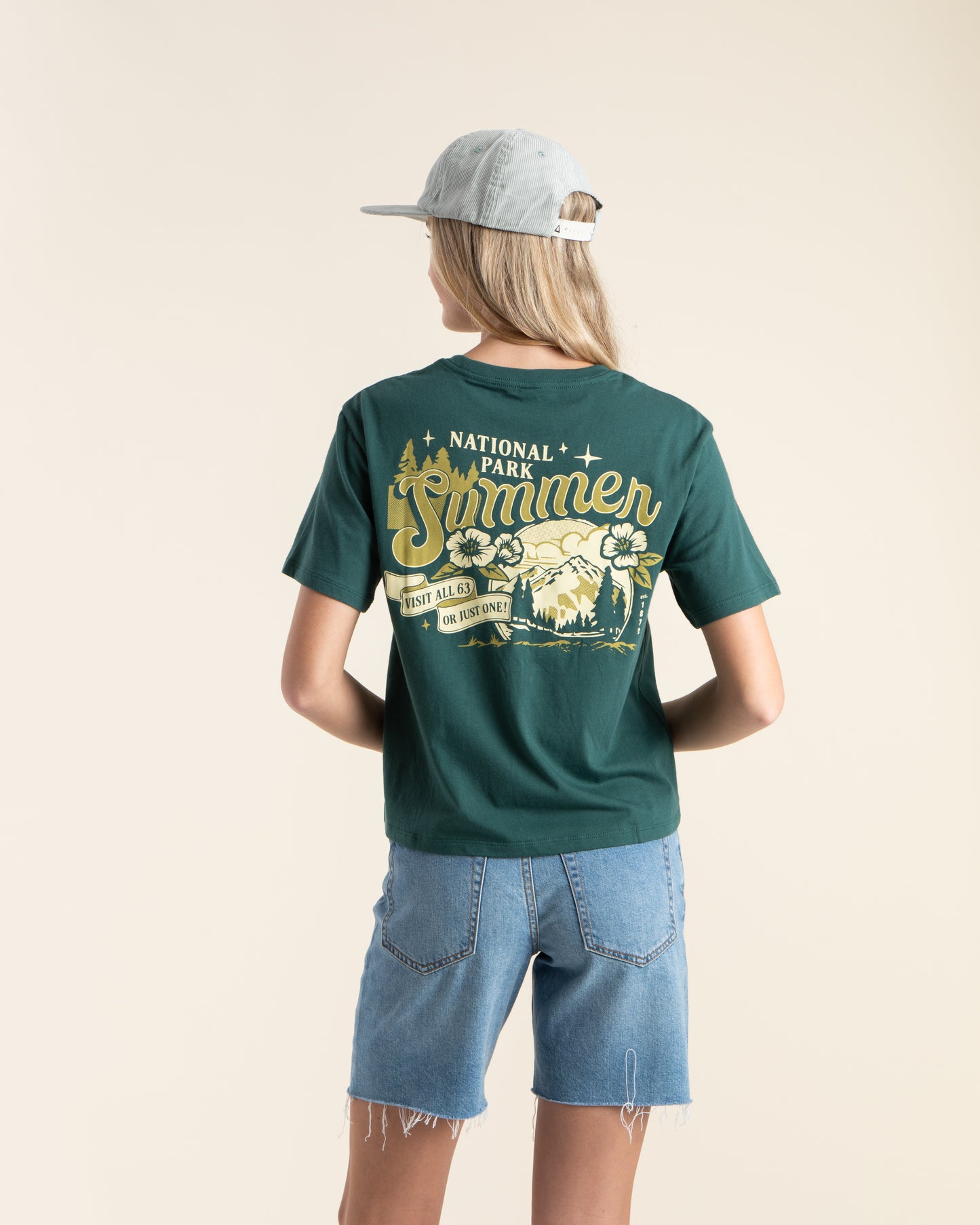 National Park Summer Women's Short Sleeve Boxy Tee