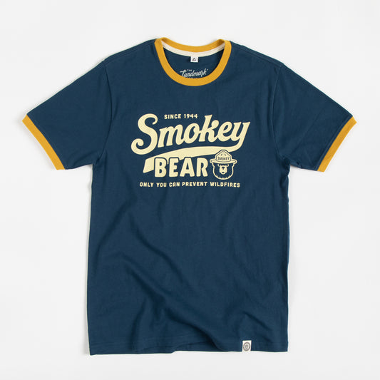 Smokey Script Unisex Short Sleeve Ringer Tee