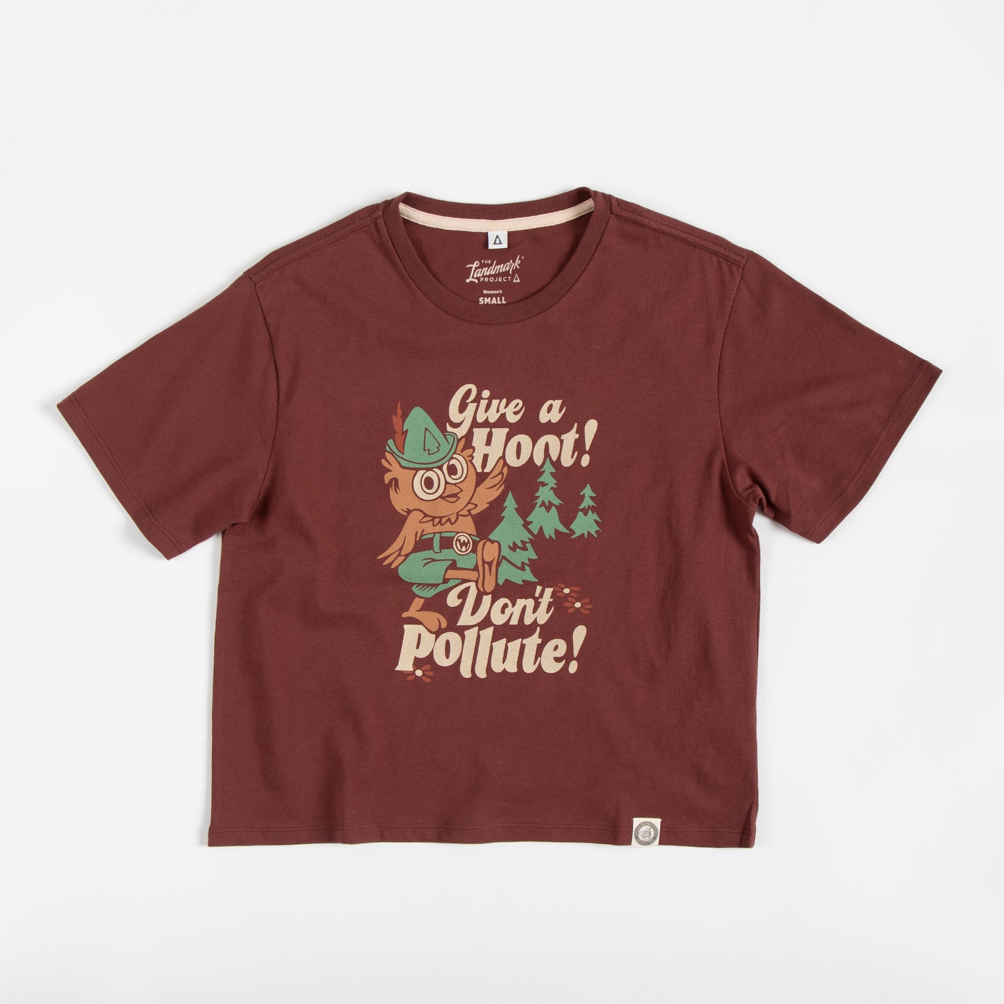 Woodsy Owl Retro Women's Short Sleeve Boxy Tee