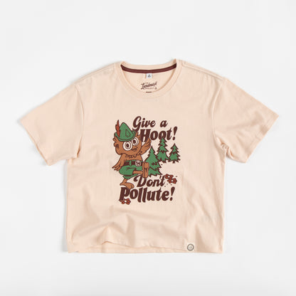 Woodsy Owl Retro Women's Short Sleeve Boxy Tee