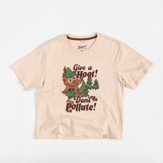 Woodsy Owl Retro Women's Short Sleeve Boxy Tee