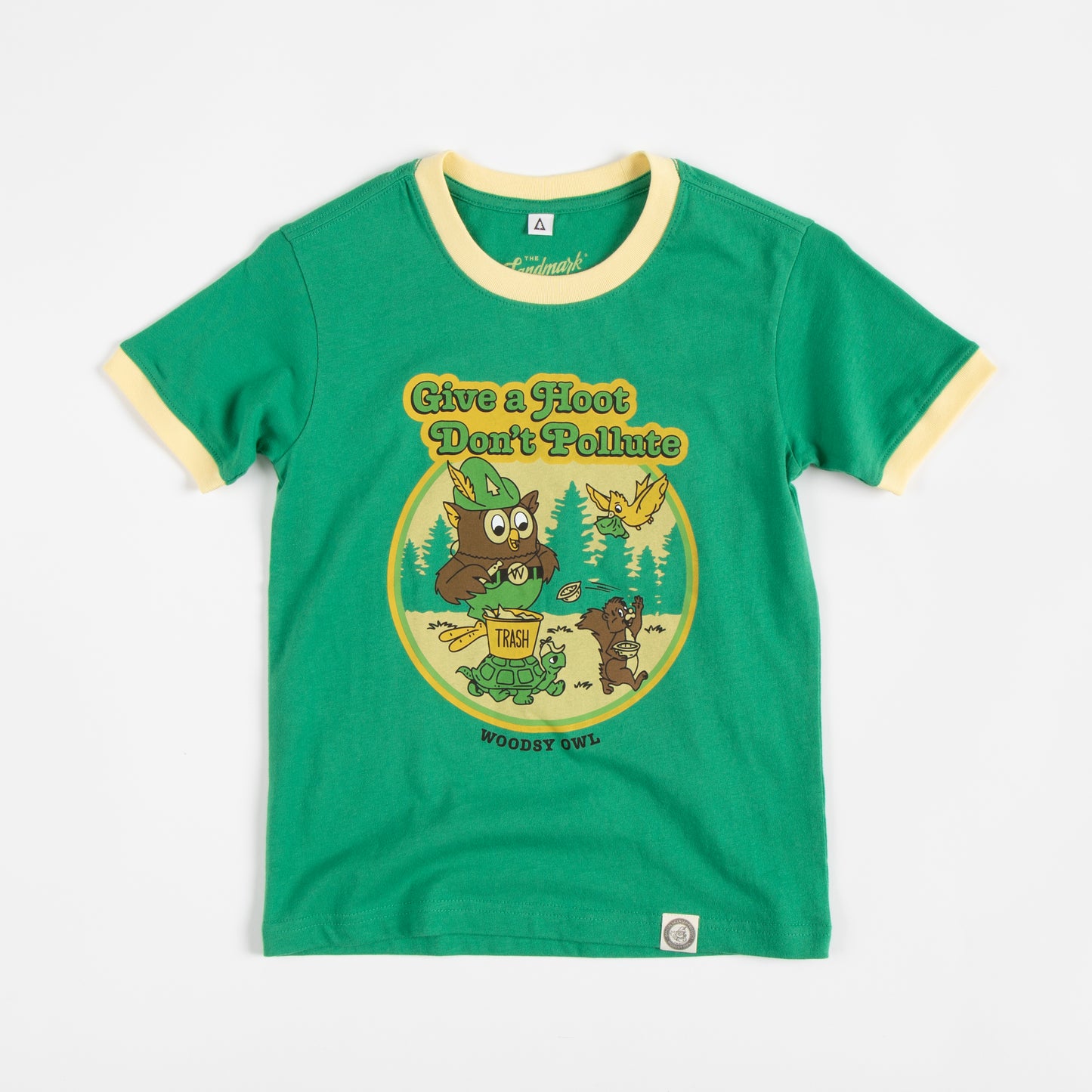 Woodsy Owl and Friends Youth Short Sleeve Ringer Tee