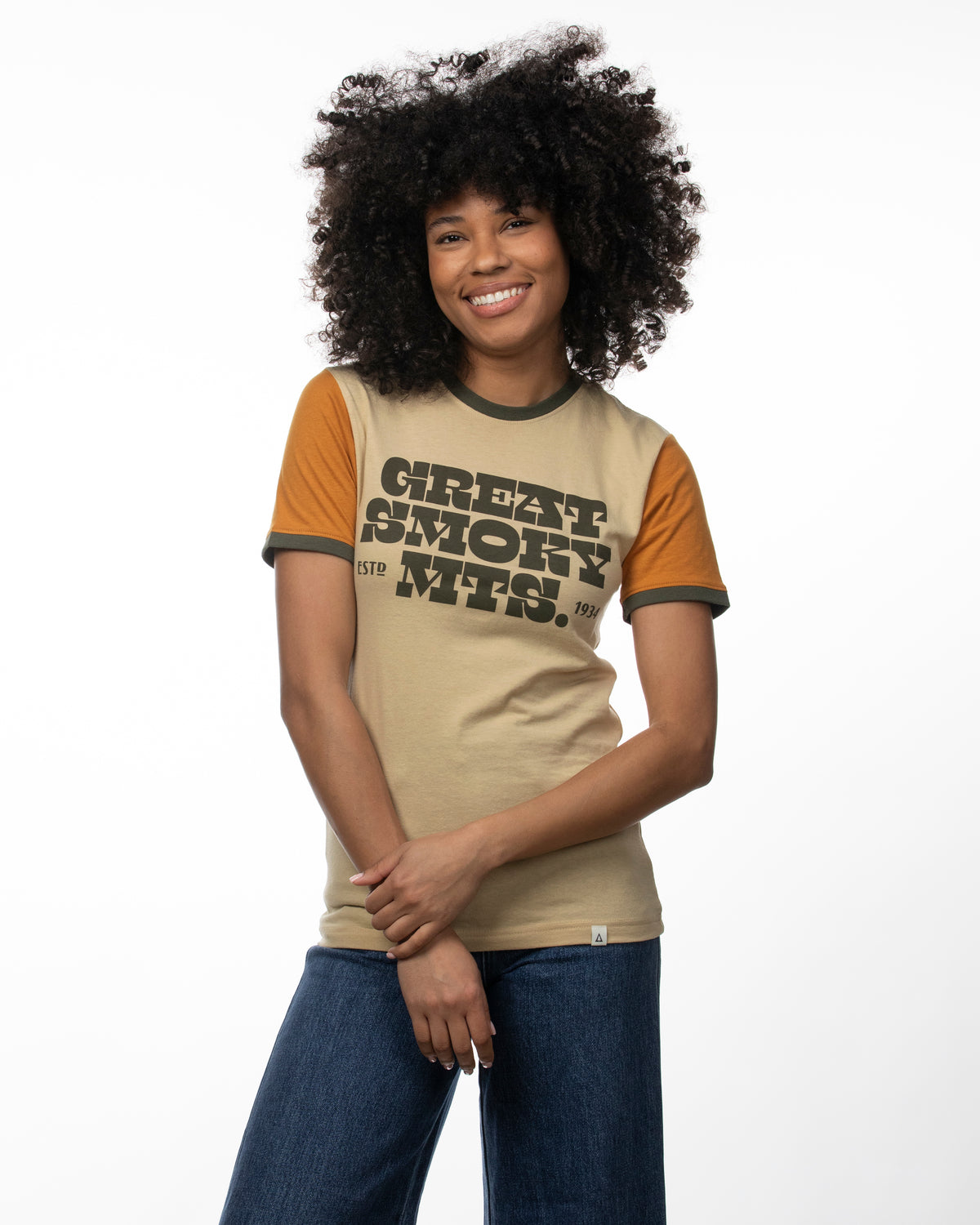 Smoky Mountains Type Colorblock Ringer Tee