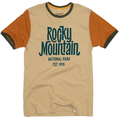 Rocky Mountain Type Colorblock Ringer Tee