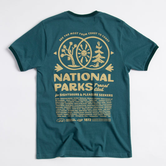 National Parks Coast-to-Coast Unisex Short Sleeve Ringer Tee w/ Pocket