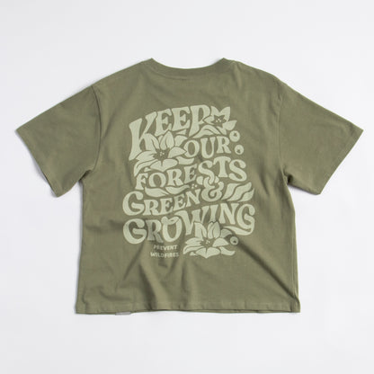 Keep Our Forests Green and Growing Women's Short Sleeve Boxy Tee w/ Pocket