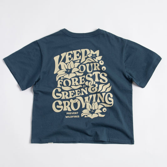 Keep Our Forests Green and Growing Women's Short Sleeve Boxy Tee w/ Pocket