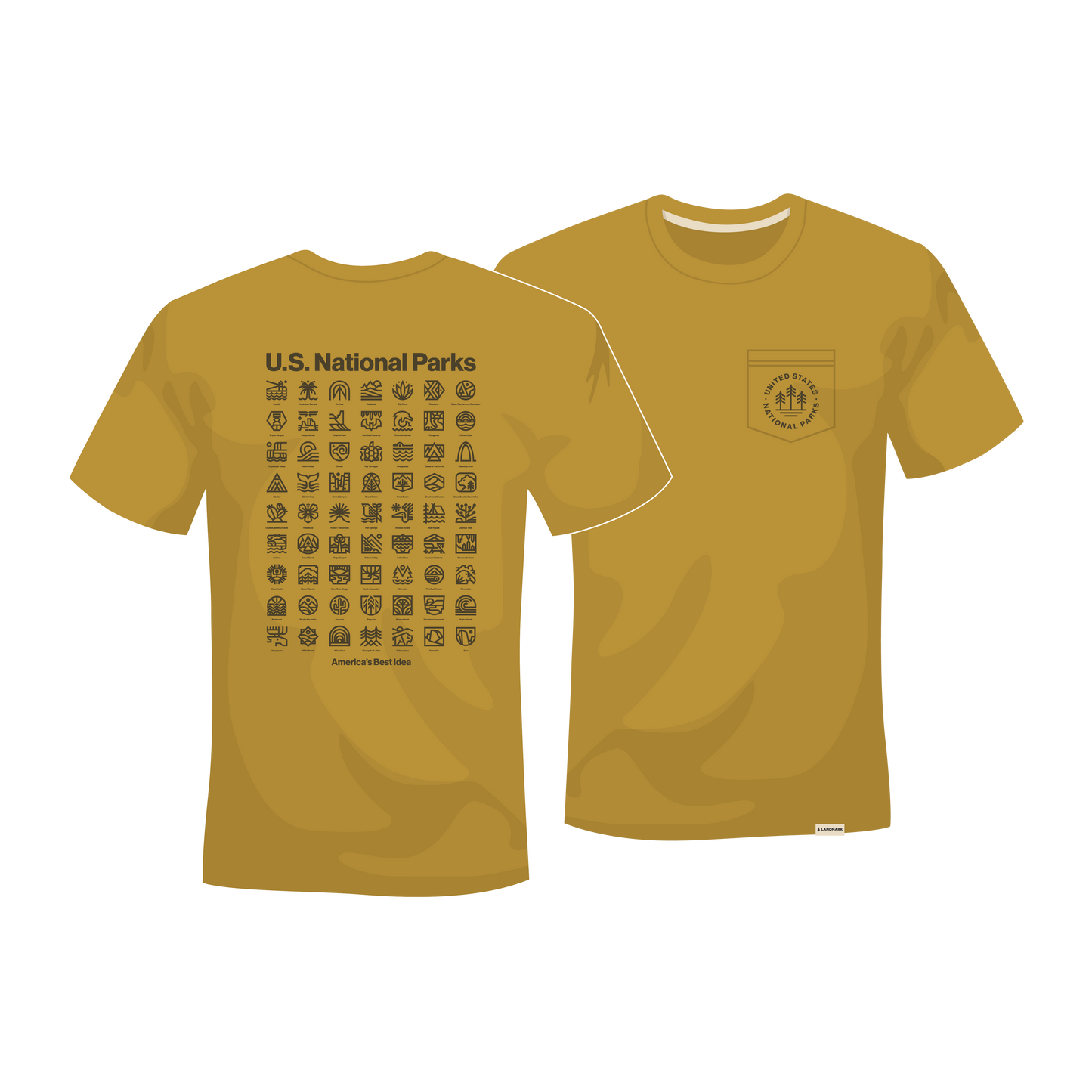 Preorder - U.S. National Parks Unisex Short Sleeve Tee w/ Pocket