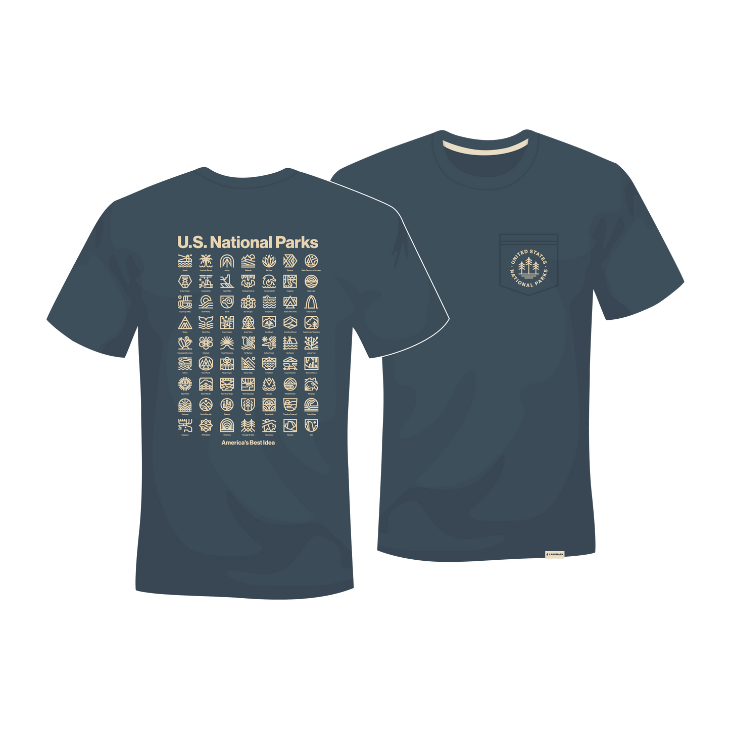 Preorder - U.S. National Parks Unisex Short Sleeve Tee w/ Pocket