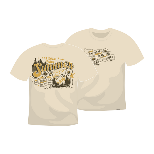 Preorder - National Park Summer Women's Short Sleeve Boxy Tee