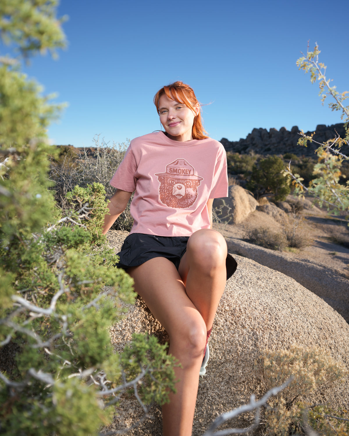 Smokey Logo Women's Short Sleeve Boxy Tee