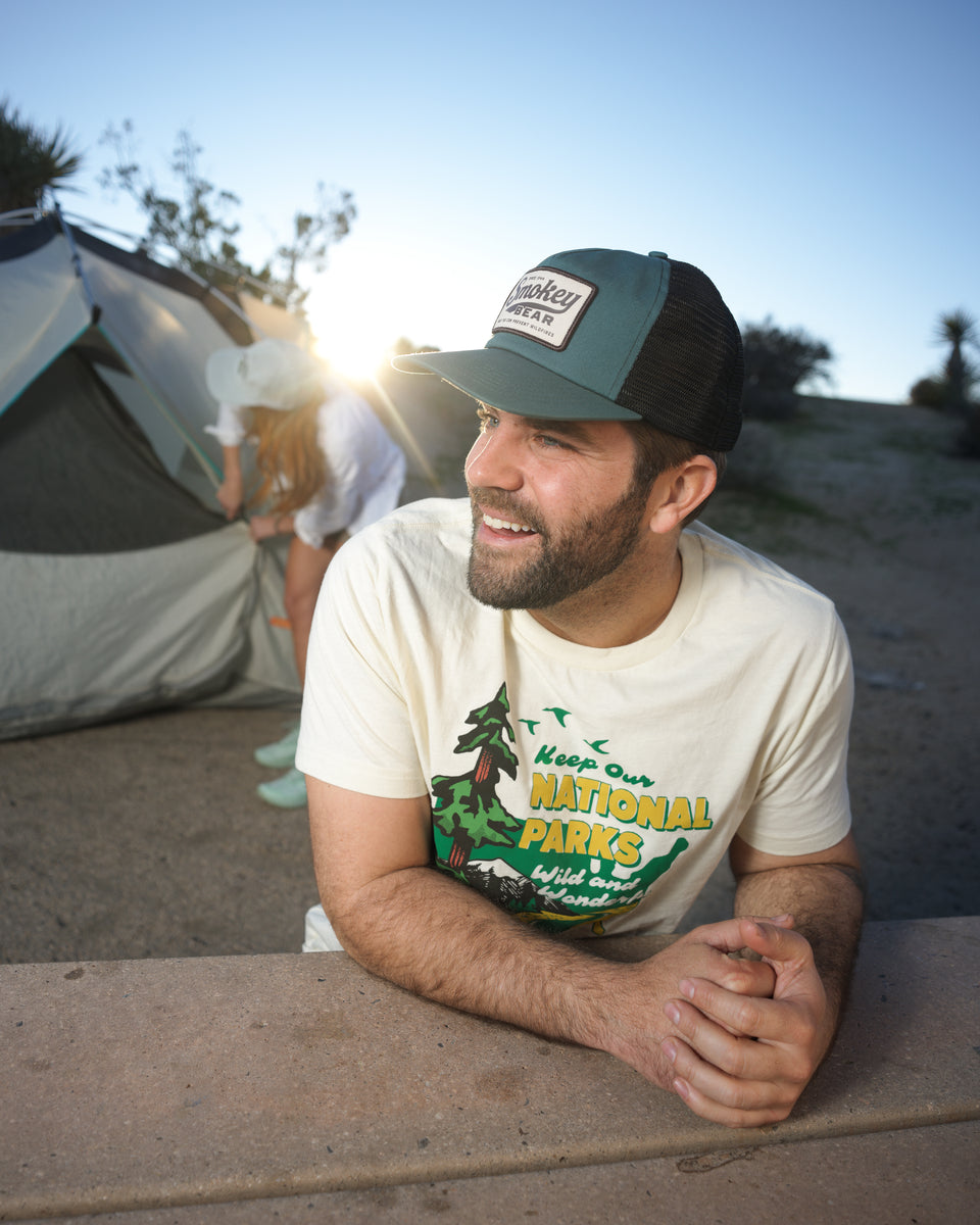 Smokey Script 5-Panel Trucker Hat