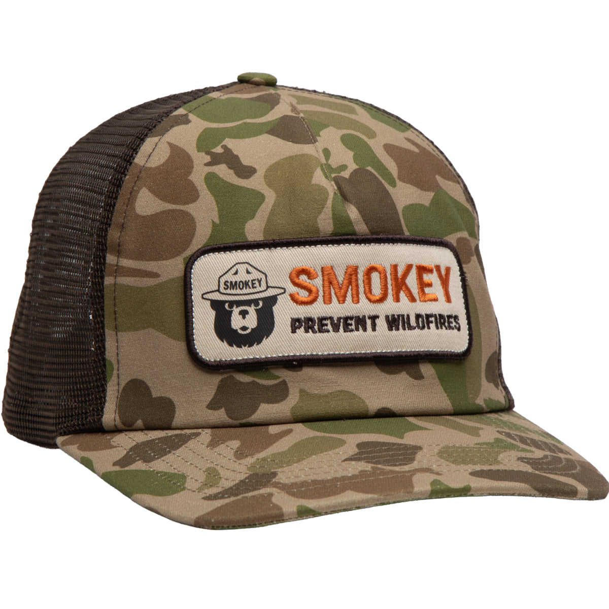 Smokey Camo 5-Panel Trucker Hat