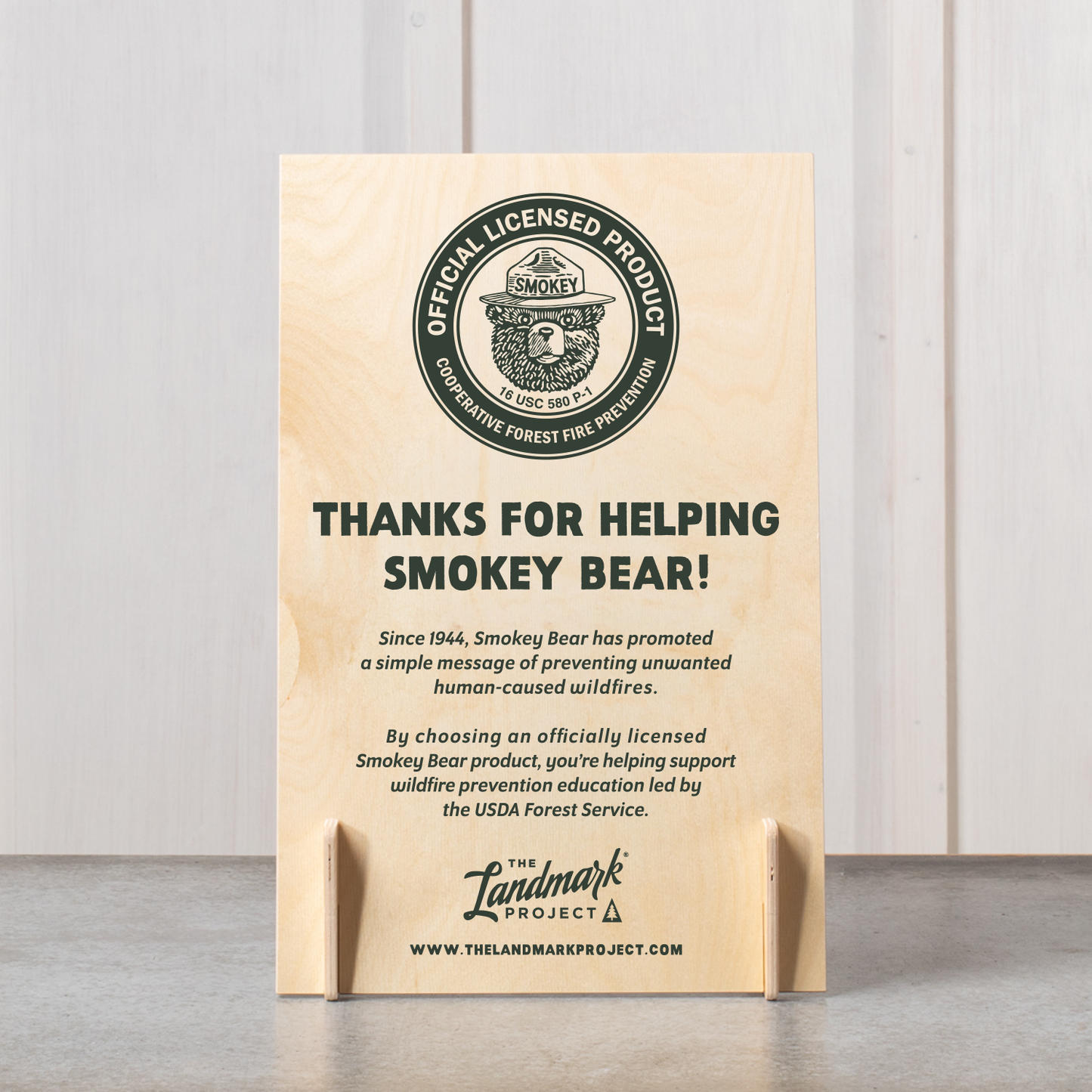 Smokey Bear Table Sign POP