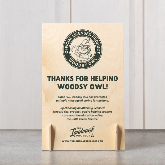 Woodsy Owl Table Sign POP