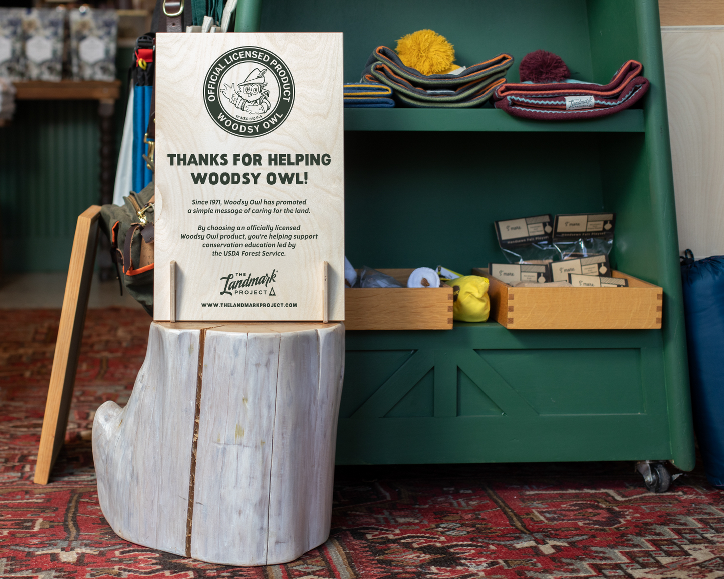 Woodsy Owl Table Sign POP