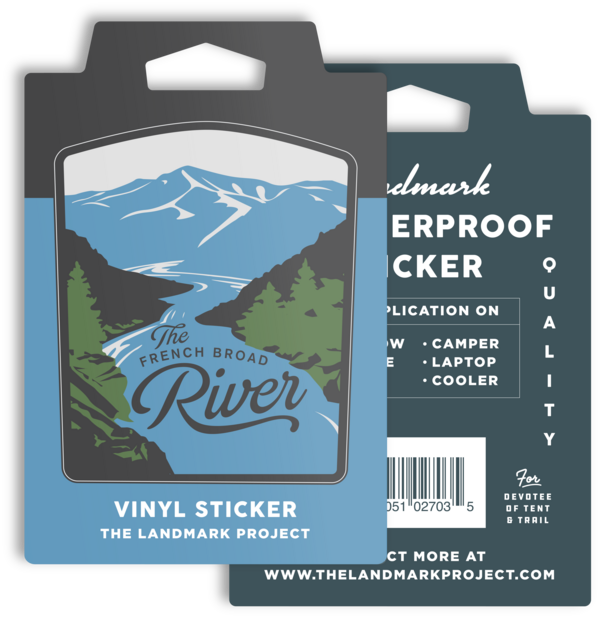 River Bank Sticker French Broad River Sticker – Landmark Wholesale
