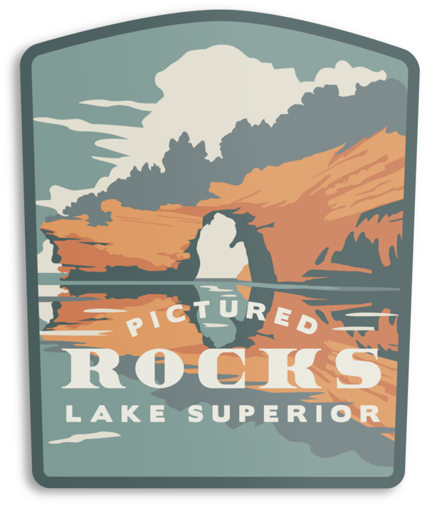 Sticker Freemont Rocks Pictured Rocks Sticker – Landmark Wholesale