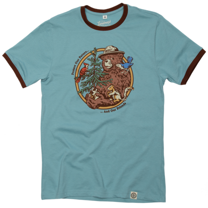 Smokey's Friends Ringer Unisex Short Sleeve Tee