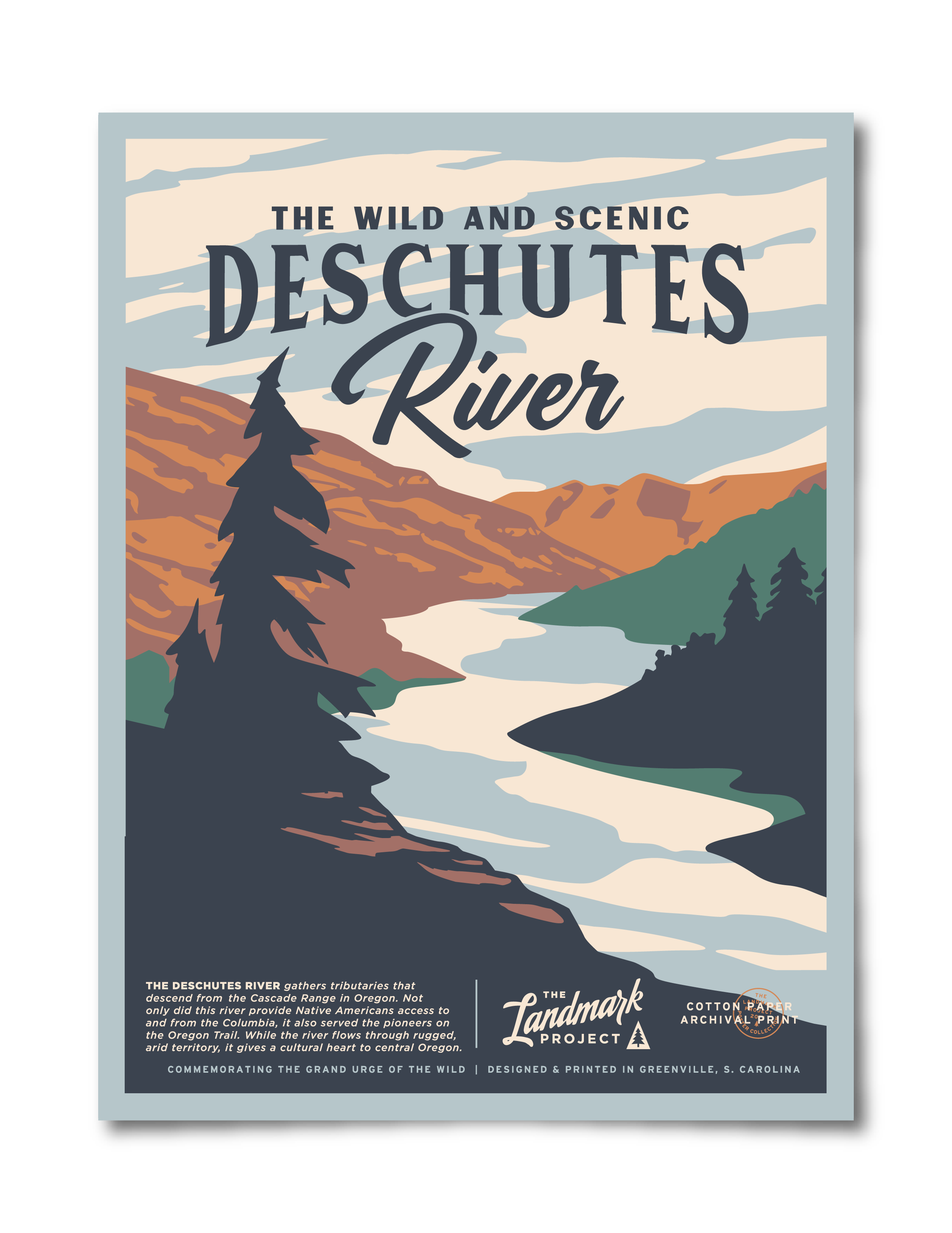 Famous Rivers Poster Deschutes River Poster – Landmark Wholesale