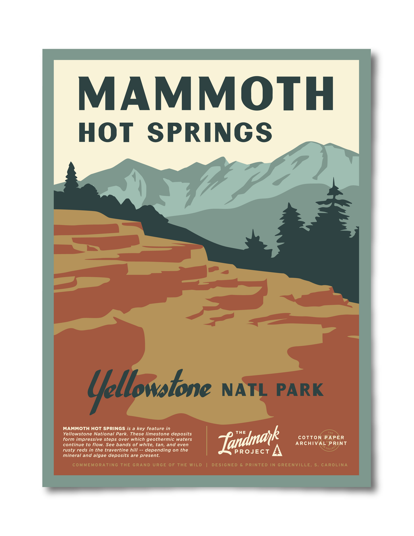 Mammoth Hot Springs Poster