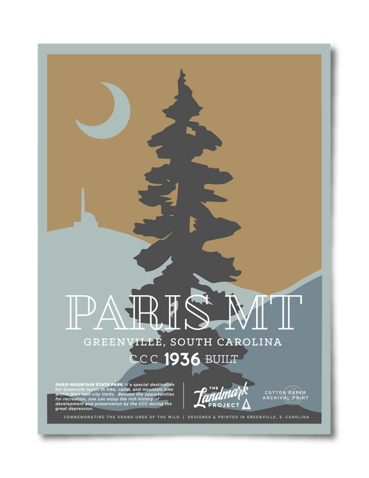 Paris Mountain State Park Poster